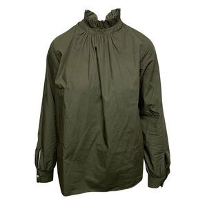 Officine Generale Blouse in Olive Cotton